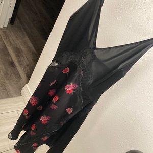 Black floral Victoria’s Secret slip dress